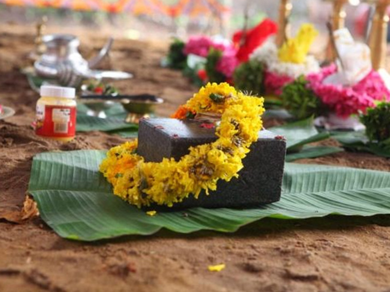Illustration of Bhoomi Puja & Site Mobilization